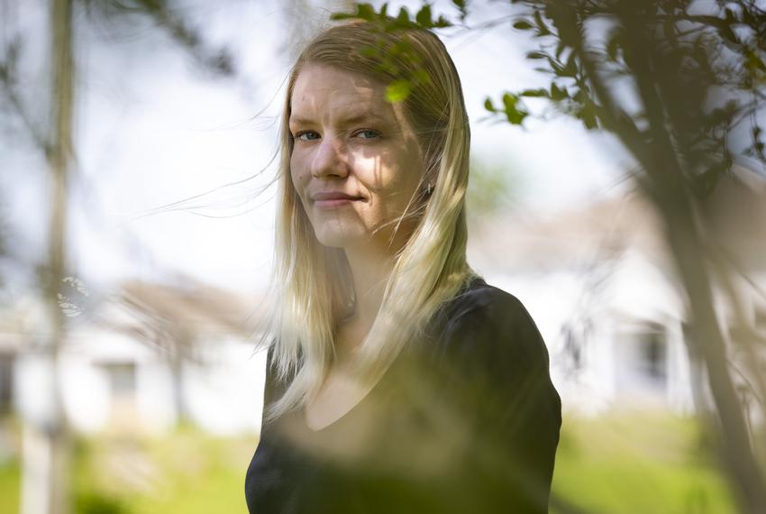 Angela Collier outside of her home on Monday, March 18, 2024, in Midway, TX.                                                                                                           