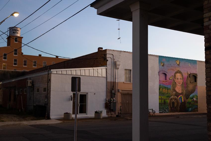 A mural in memory of Makenna Lee Elrod, one of the 21 Robb Elementary school shooting victims in Uvalde on Oct. 22, 2022.