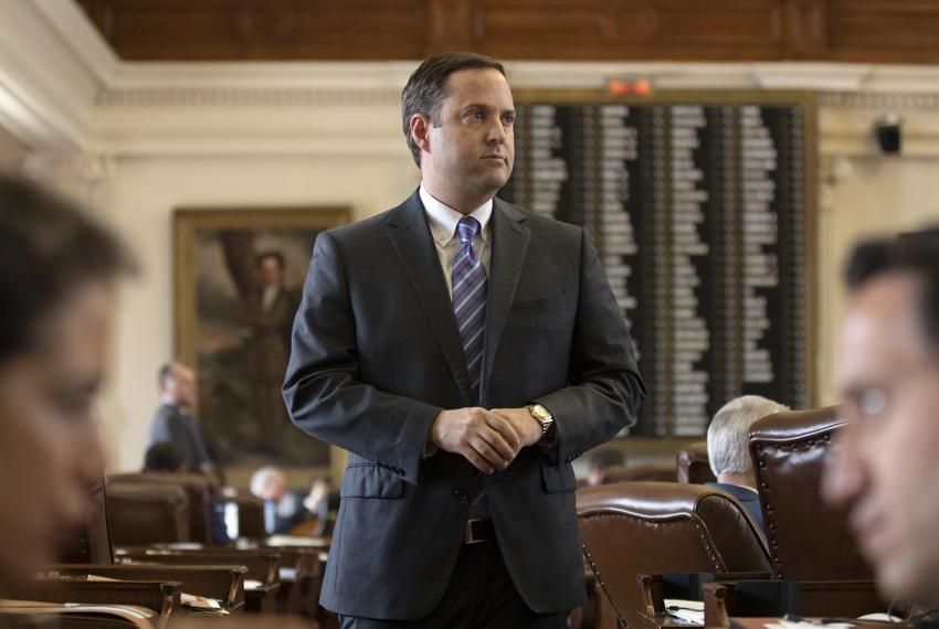 State Rep. Dustin Burrows, R-Lubbock, on the House floor on May 14.