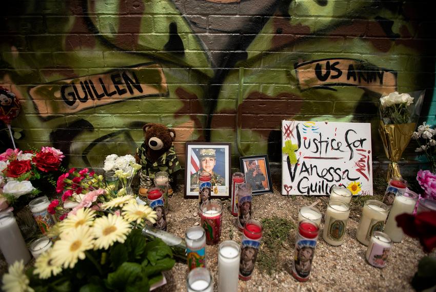 A mural in honor of Army Spc. Vanessa GuillÈn in the Dove Springs neighborhood of South Austin. July 6, 2020.