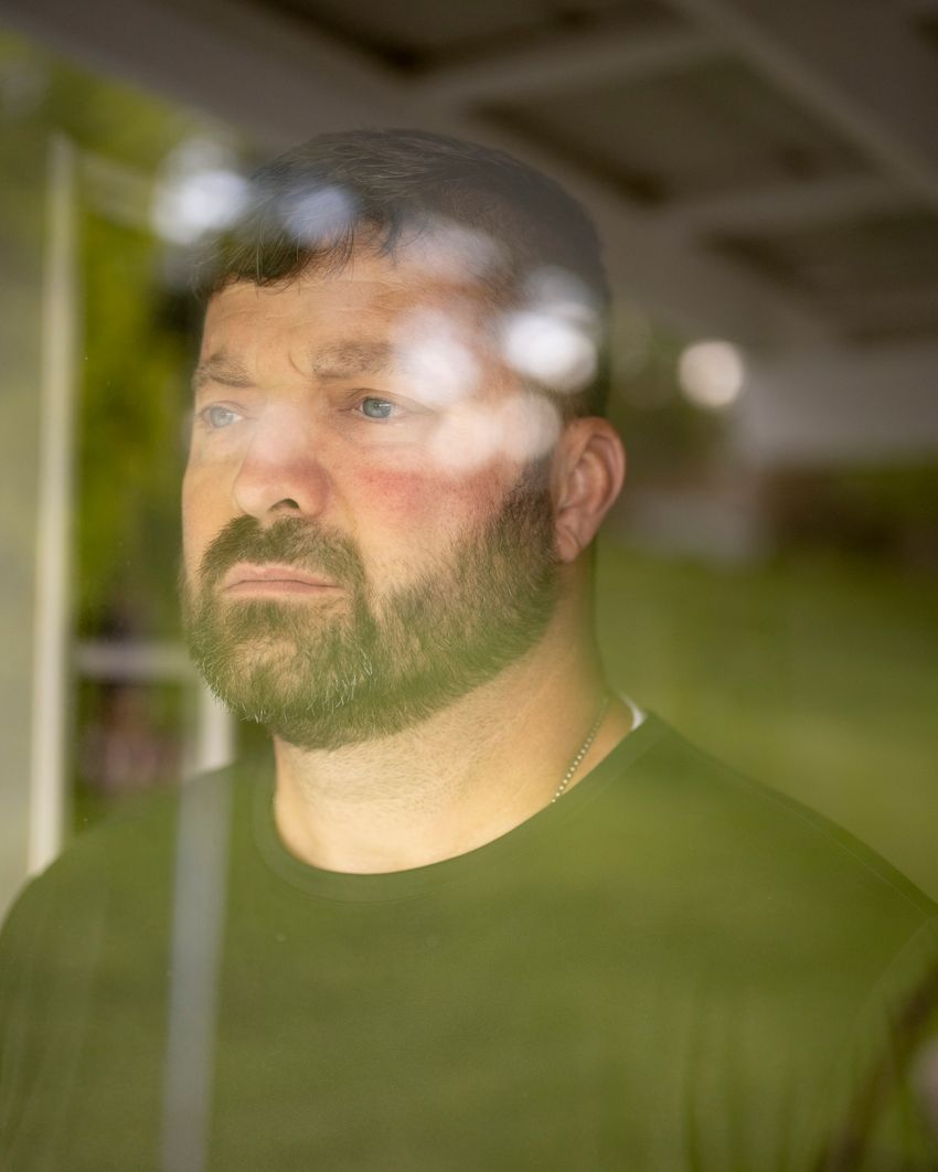 Kenny Castello, 50, poses for his portrait at his home Thursday, May 4, 2023 in Barnesville, Ohio. When Castello’s son Logan Castello committed suicide in November 2019 in his Central Texas home, he immediately went searching for answers, trying to understand what might have led the young soldier to take his own life. Castello’s father Kenny was stunned when the city of Killeen’s legal department sent 11 pages of police records, almost all of them redacted. Killeen officials denied Kenny Castello the records by citing an exception in Texas’ public records law that allows law enforcement agencies to withhold or highly redact police reports if no one has been charged or convicted in the case.