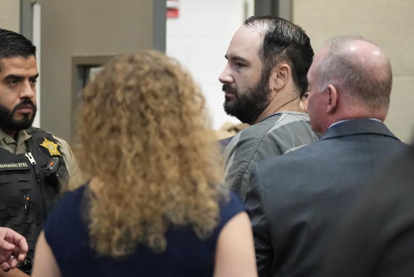 Daniel Perry leaves the courtroom after he was sentenced to 25 years for the murder of Garrett Foster, at the Blackwell-Thurman Criminal Justice Center on Wednesday, May 10, 2023.