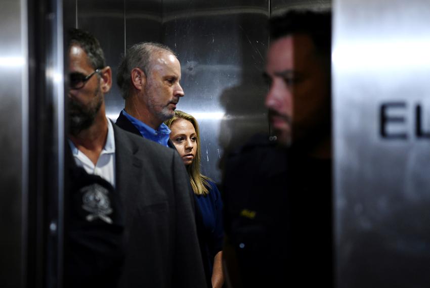 Amber Guyger, who is charged in the killing of Botham Jean in his own home, arrives on the first day of the trial in Dallas on Sept. 23, 2019.