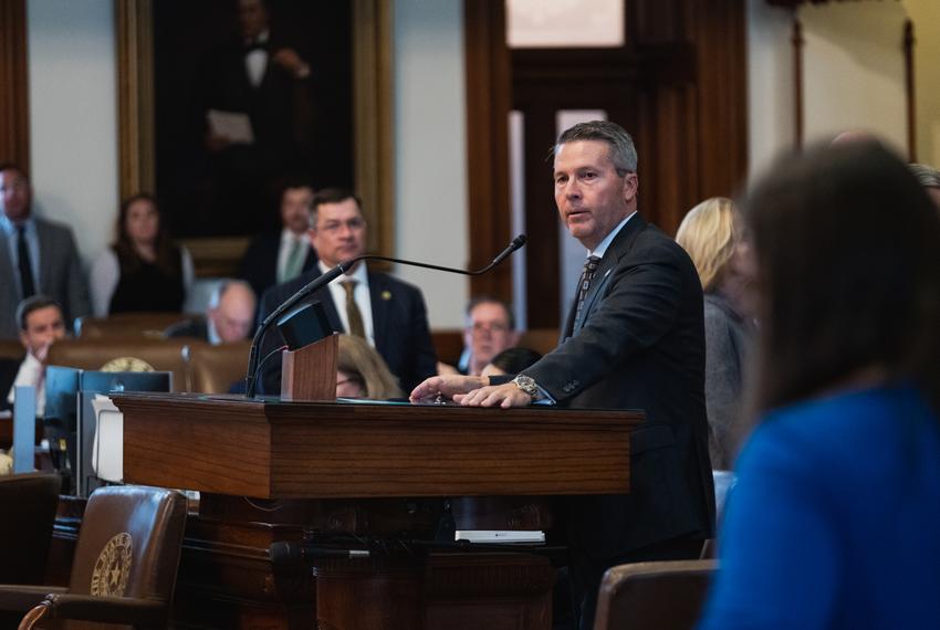 State Rep. Brad Buckley, R-Killeen, speaks on the House floor in Austin on April 06, 2023.