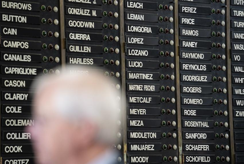 The electronic voting board in the House chamber on July 19, 2021