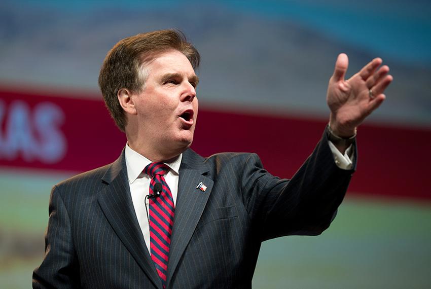 Dan Patrick, the Republican nominee for lieutenant governor, is shown at the Texas Republican Convention in Fort Worth on June 7, 2014.