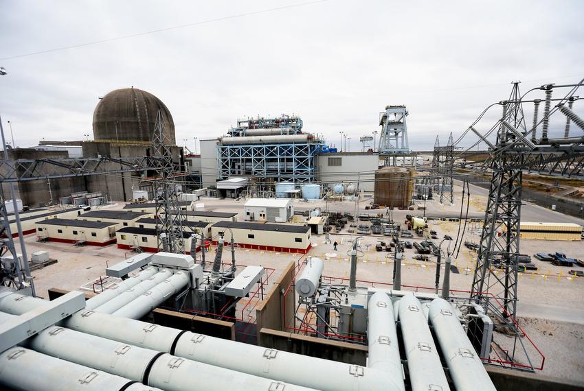 Where the nuclear power goes on the grid at STP Nuclear Operating Company which provides power to CPS San Antonio, Austin Energy, and NRG, in Wadsworth, TX, December 6, 2013. 


The South Texas Project Electric Generating Station, is a nuclear power station southwest of Bay City, Texas, United States. STP occupies a 12,200-acre site west of the Colorado River about 90 miles southwest of Houston.